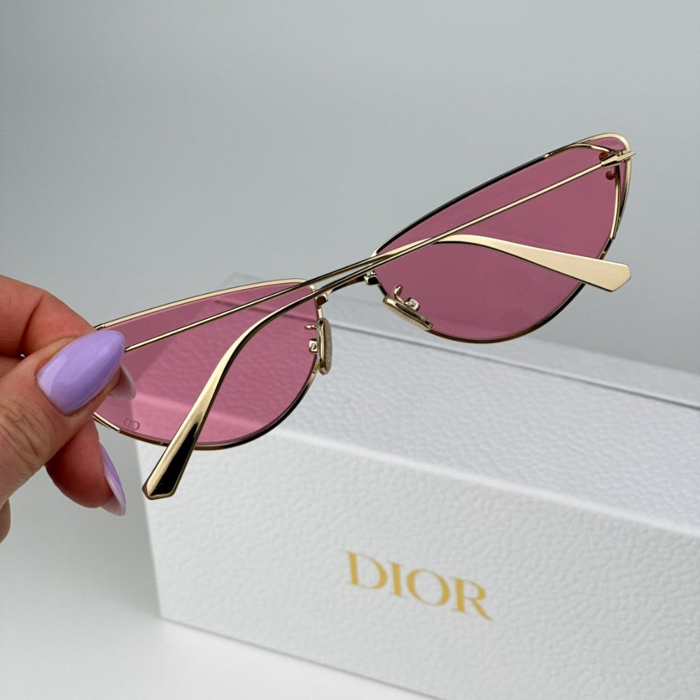 Dior MISSDIOR B1U B0N0 BRAND NEW Sunglasses Gold Pink Unisex Metal Cat Eye - Picture 4 of 14